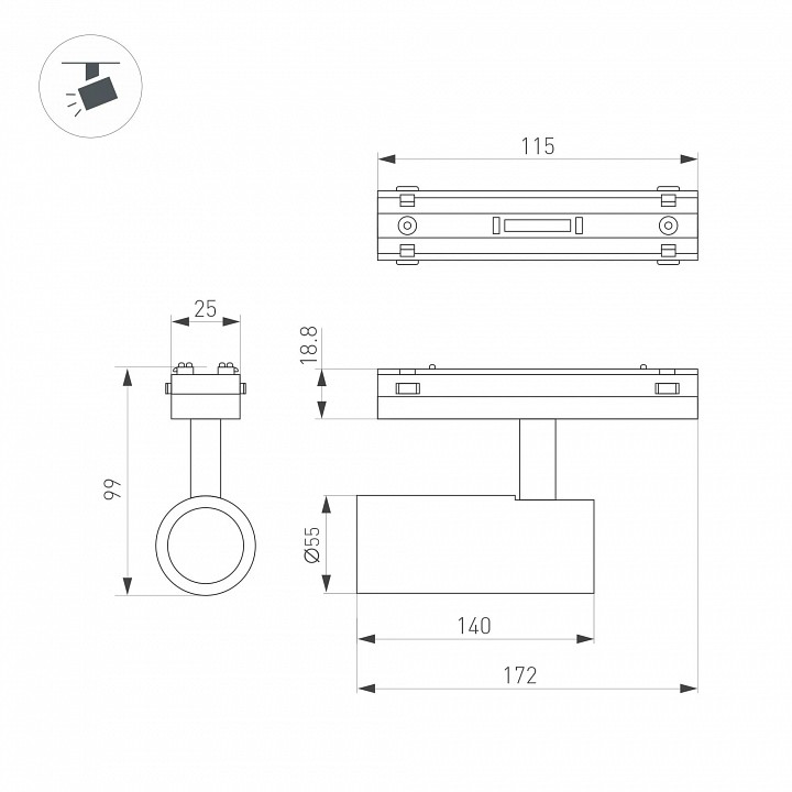 Светильник на штанге arlight mag-vibe 044480