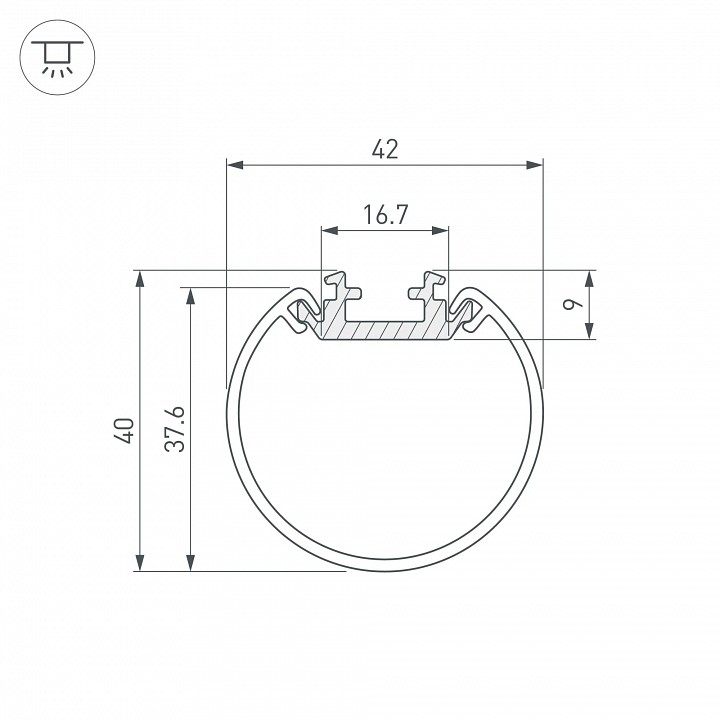 Профиль подвесной arlight sl-round 044517