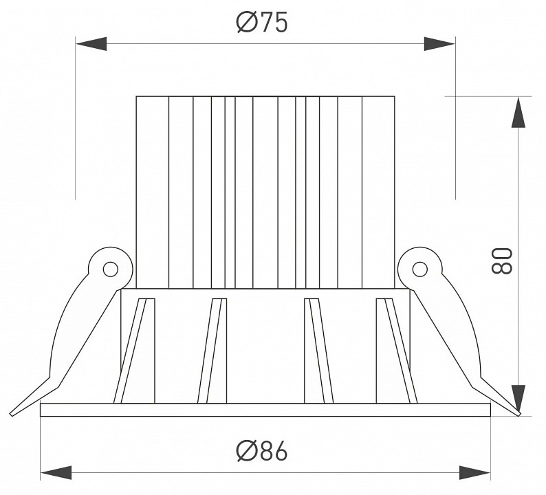 Встраиваемый светильник arlight foggy 044626