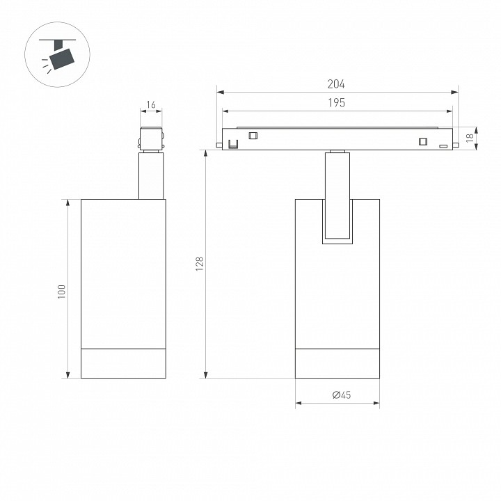Светильник на штанге arlight mag-orient 45061