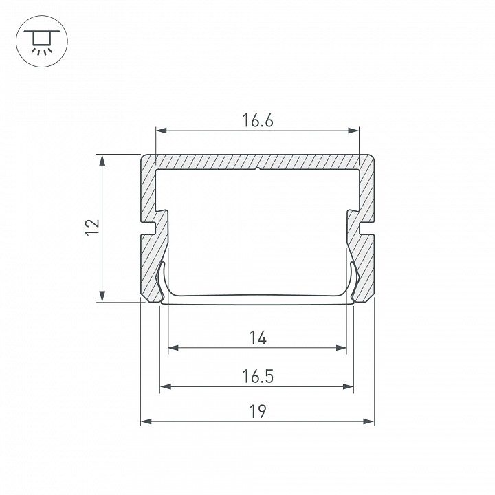 Профиль накладной arlight siler 045498