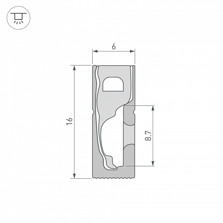Профиль для плинтусов гибкий arlight wph-flex 045788
