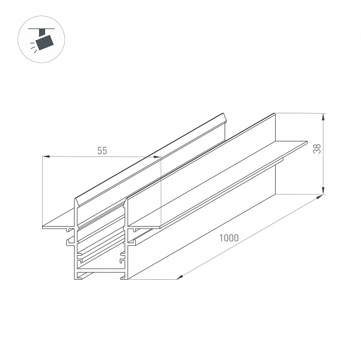 Трек встраиваемый arlight mag-25 046284