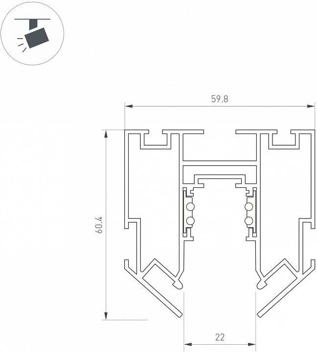 Трек встраиваемый arlight mag-orient 047572