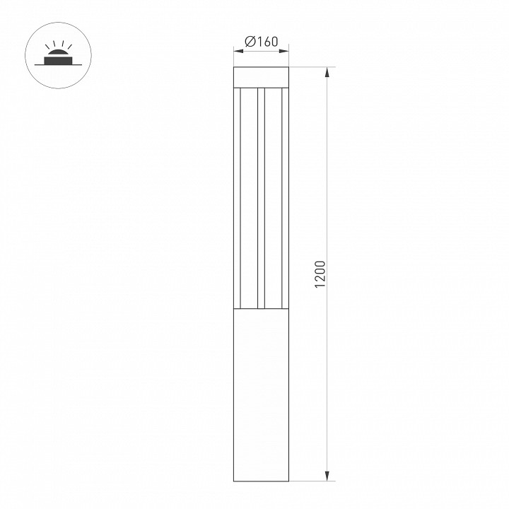 Наземный высокий светильник arlight lgd-castello-boll 047686