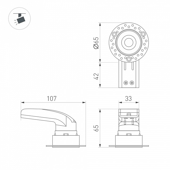 Встраиваемый светильник arlight rialto 047772