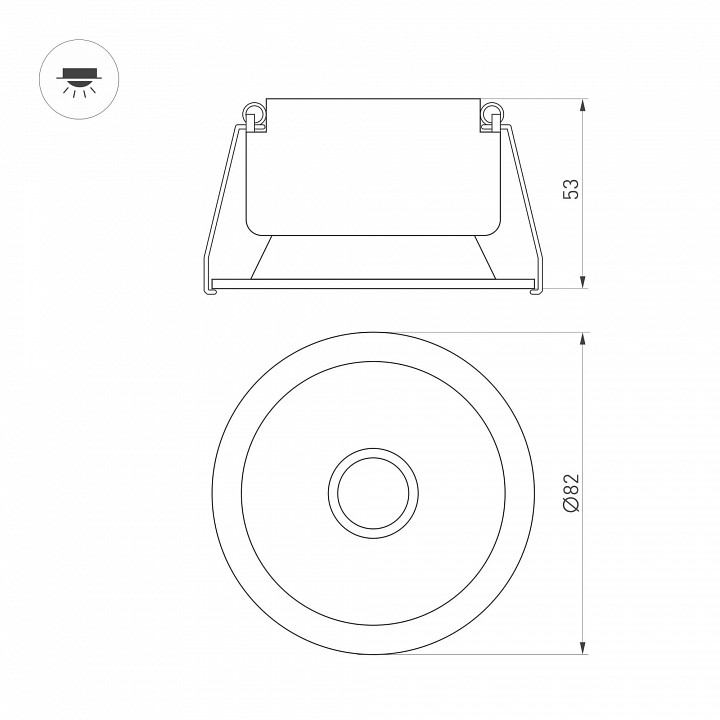 Встраиваемый светильник arlight harbor 048288