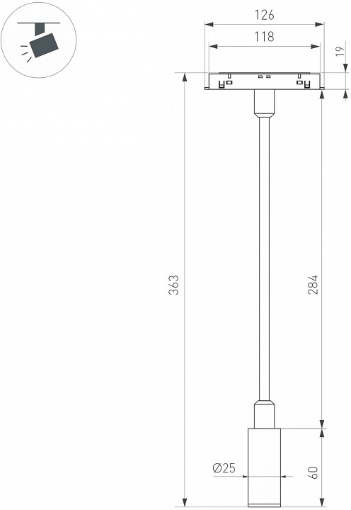 Светильник на штанге arlight mag-orient 049562