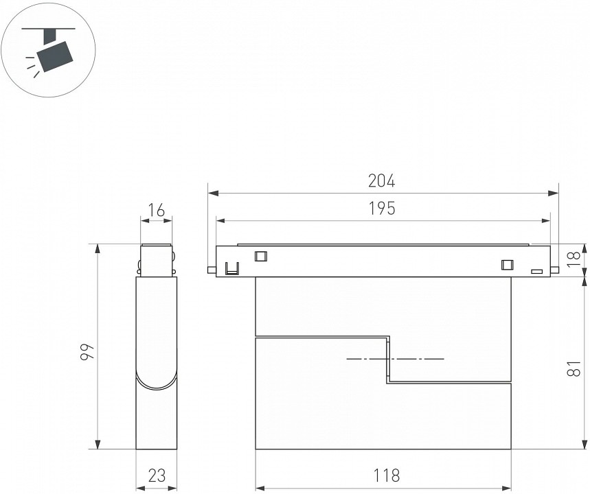Накладной светильник arlight mag-orient 049994
