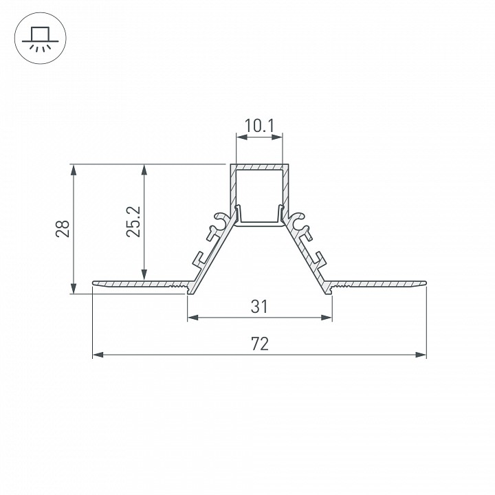 Профиль встраиваемый arlight fantom 052538