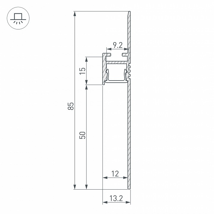 Профиль-держатель накладной arlight fantom 052699