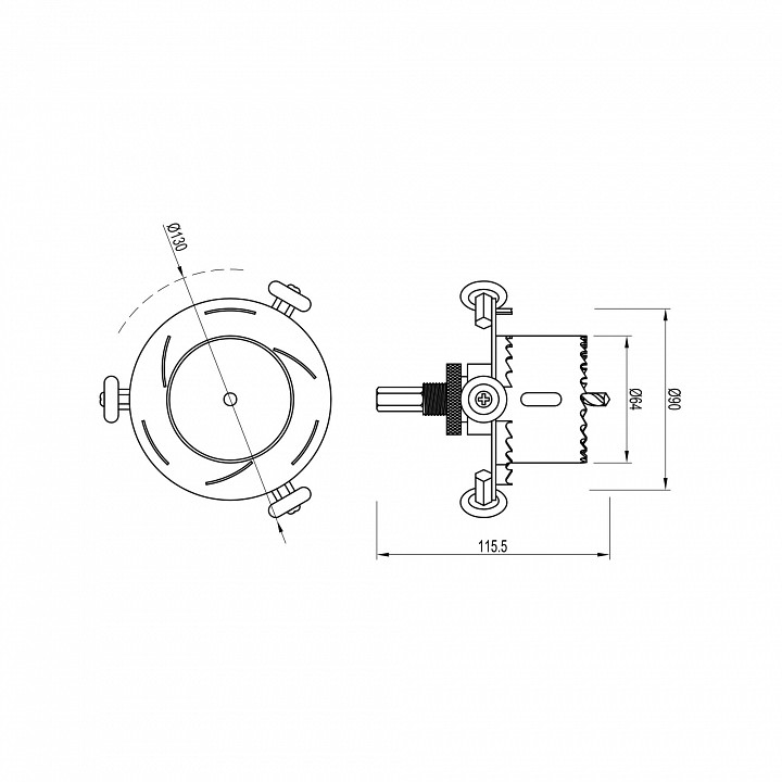Крепление для шнура arlight drill 053042