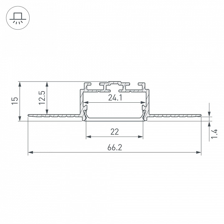 Профиль встраиваемый arlight pls 058956