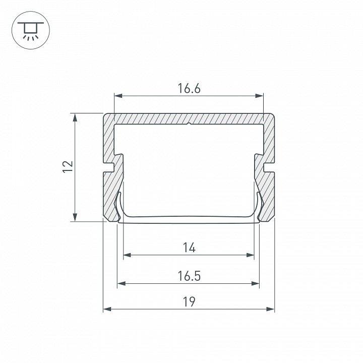 Профиль накладной arlight siler 058962
