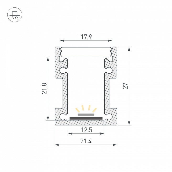 Профиль встраиваемый arlight floor 060246