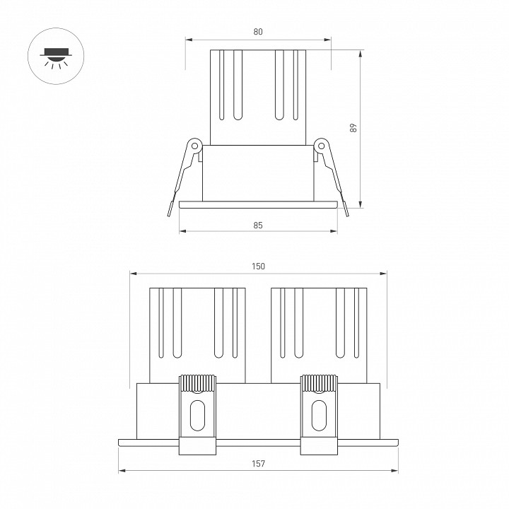 Встраиваемый светильник arlight ms-flow 060936