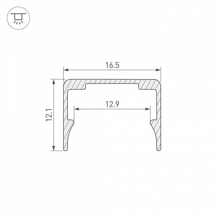 Профиль накладной arlight wph-flex 062506