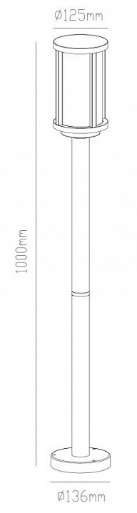 Наземный высокий светильник arte lamp toronto a1036pa-1bk