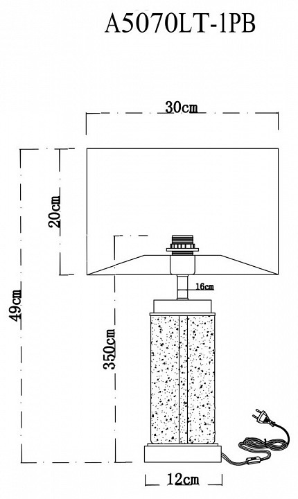 Настольная лампа декоративная arte lamp baymont a5070lt-1pb