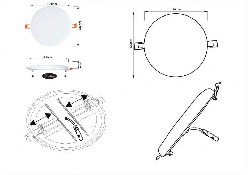 Встраиваемый светильник arte lamp prior a7982pl-1wh