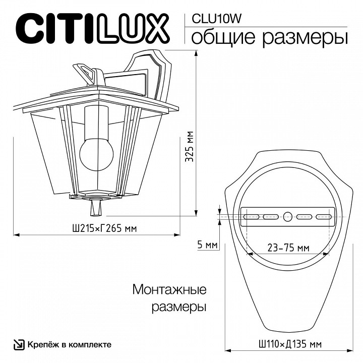 Светильник на штанге citilux forts clu10w