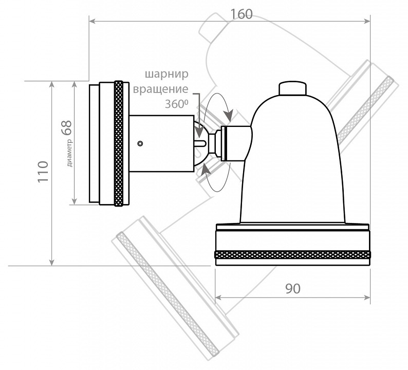 Светильник на штанге covali  wl-38026