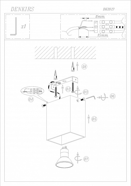 Накладной светильник denkirs dk2027 dk2027-wh