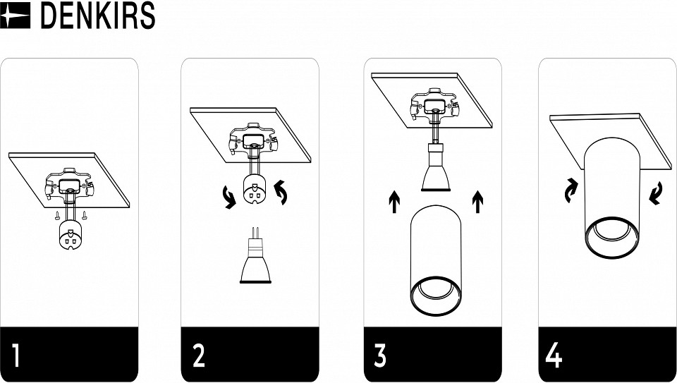 Накладной светильник denkirs dk3040 dk3040-bk