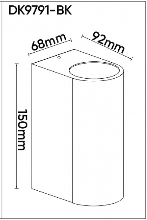 Накладной светильник denkirs narvik dk9791-bk