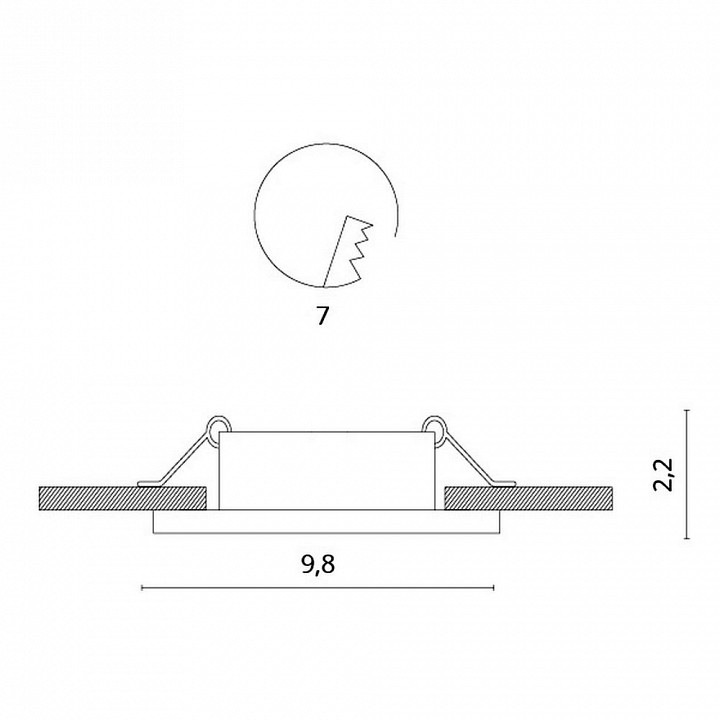 Встраиваемый светильник divinare simplex 1855/03 pl-1