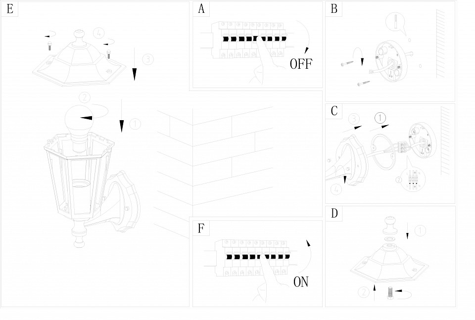Светильник на штанге eglo laterna 5 22463