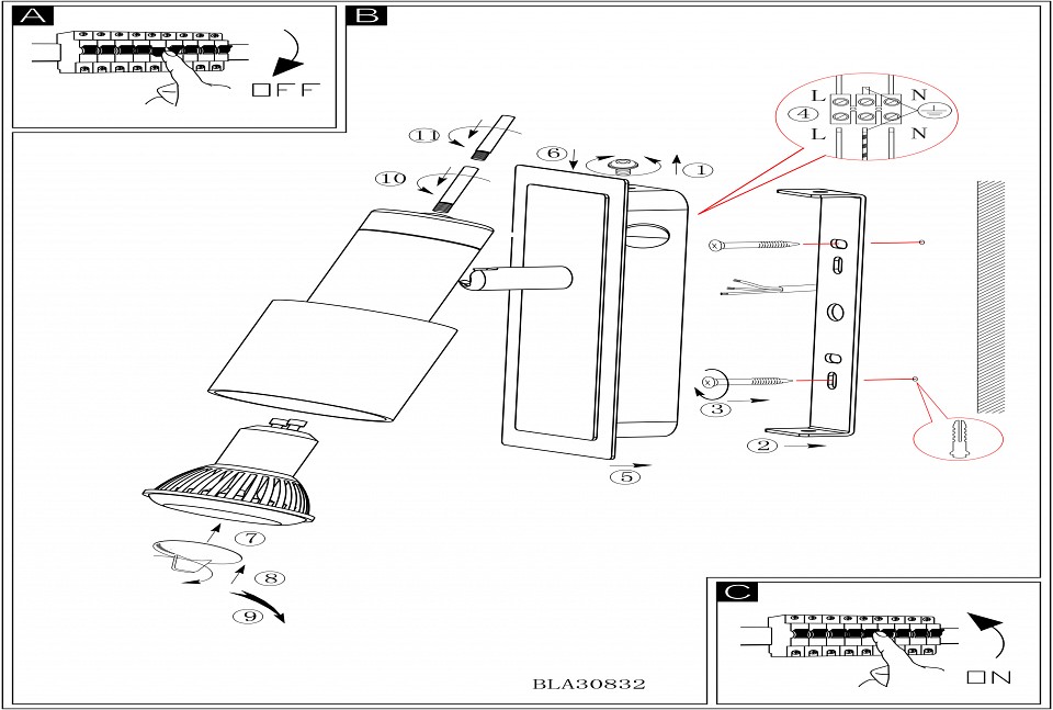 Бра eglo davida 1 30832