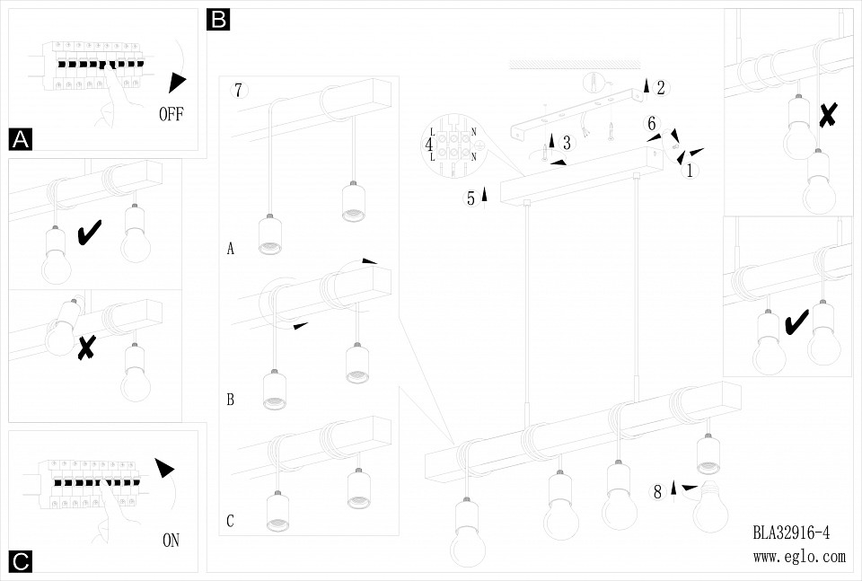 Подвесной светильник eglo townshend 32916