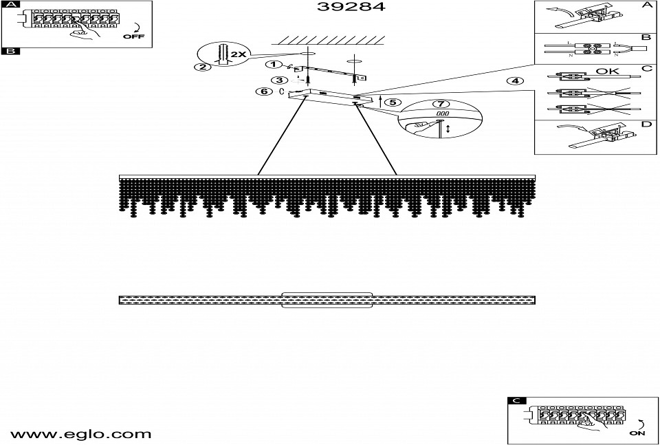 Подвесной светильник eglo antelao 39284