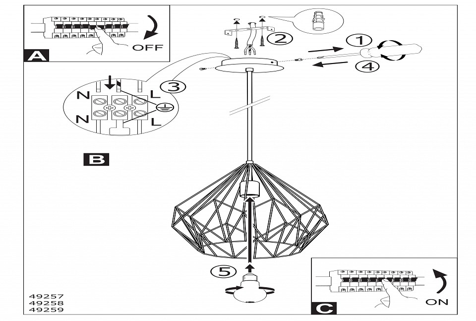 Подвесной светильник eglo carlton 49259