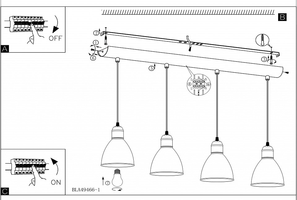 Подвесной светильник eglo priddy 49466