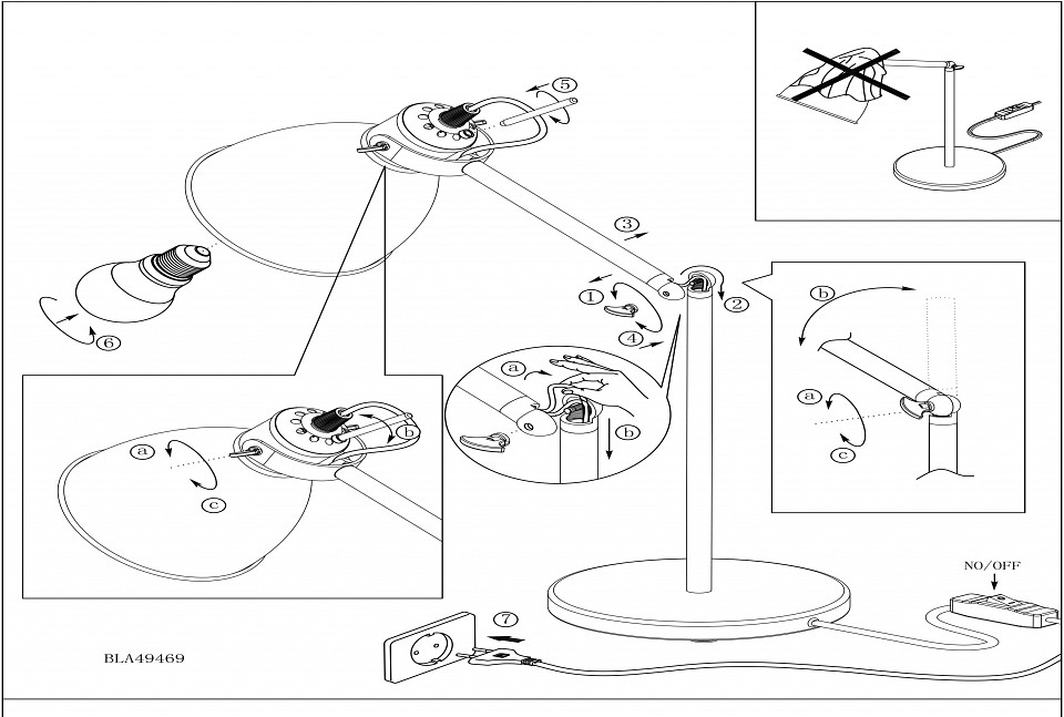 Настольная лампа офисная eglo priddy 49469