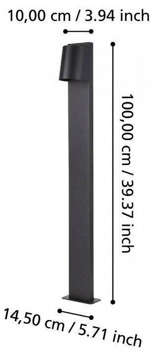 Наземный низкий светильник eglo stagnone 900692