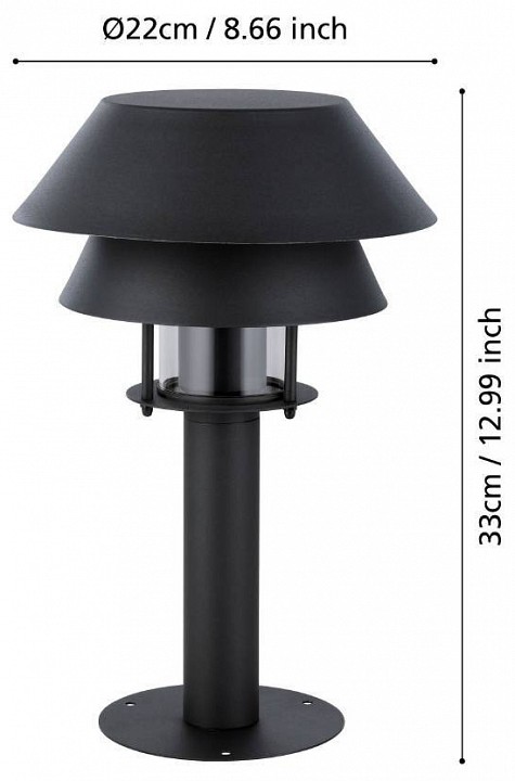 Наземный низкий светильник eglo chiappera 900802