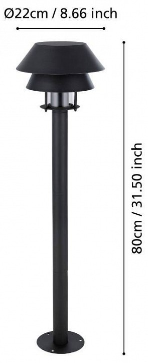 Наземный низкий светильник eglo chiappera 900803