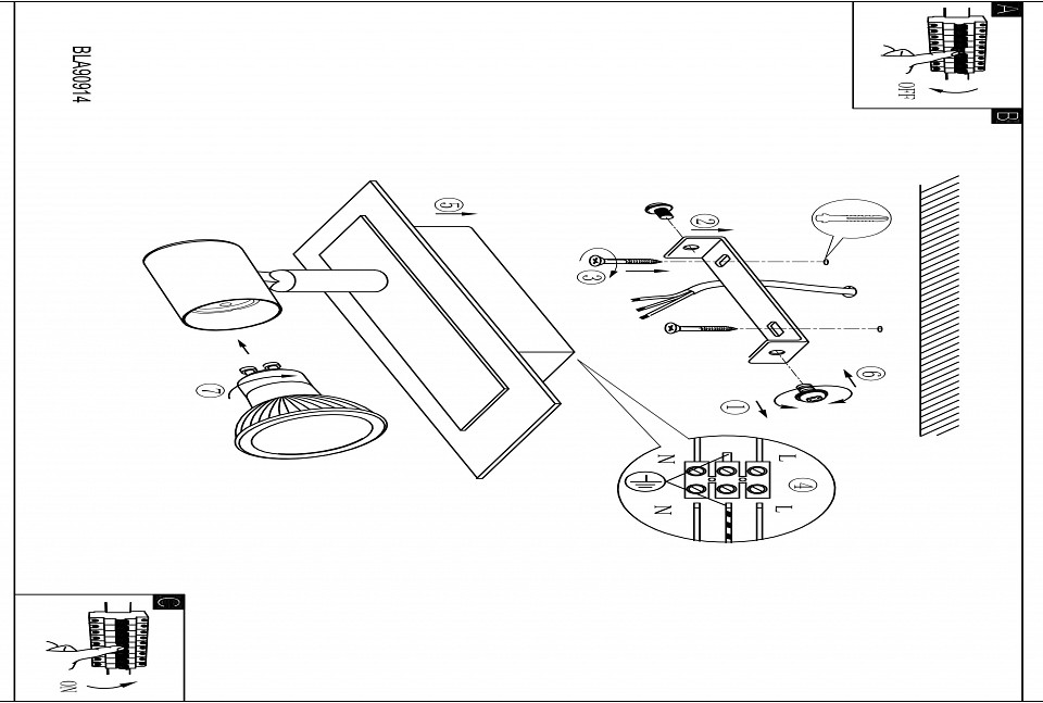 Бра eglo rottelo 90914