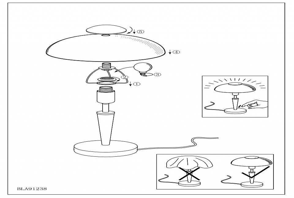 Настольная лампа декоративная eglo solo 91238