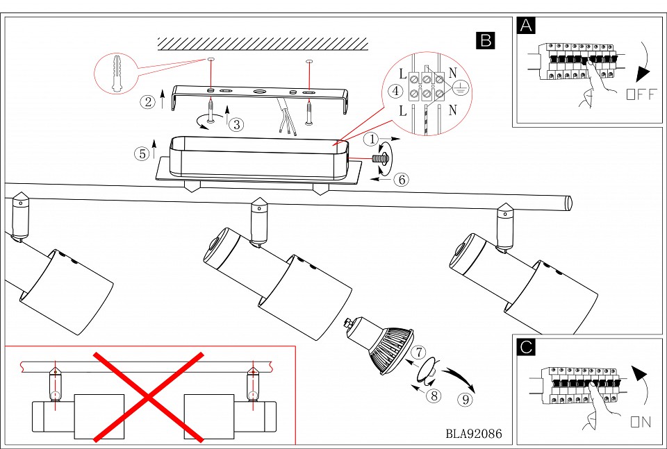 Спот eglo davida 92086