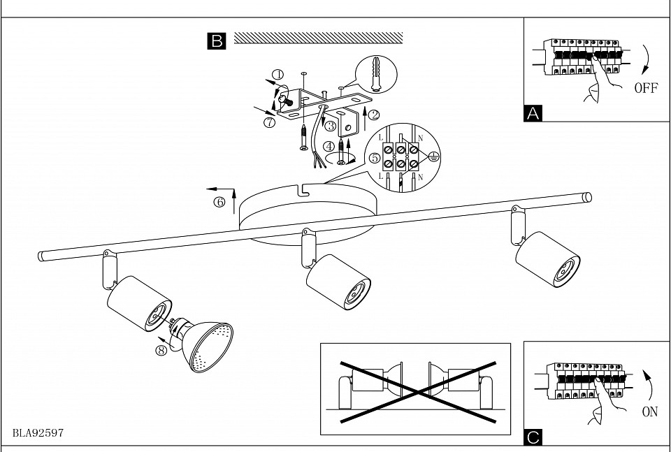 Спот eglo buzz-led 92597