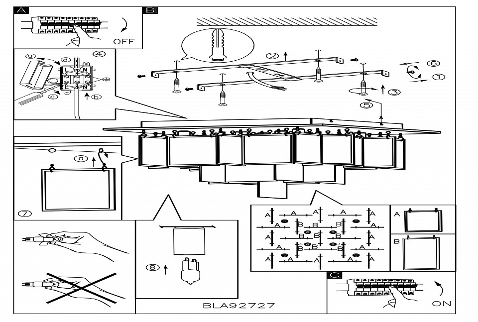Потолочная люстра eglo condrada 1 92727