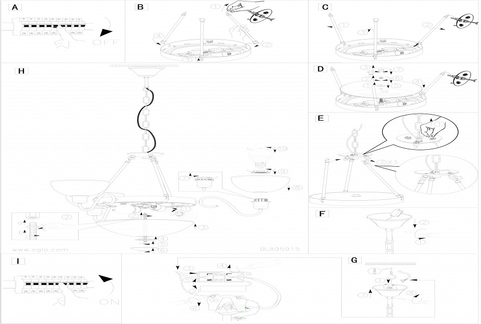 Подвесная люстра eglo savoy 1 95915