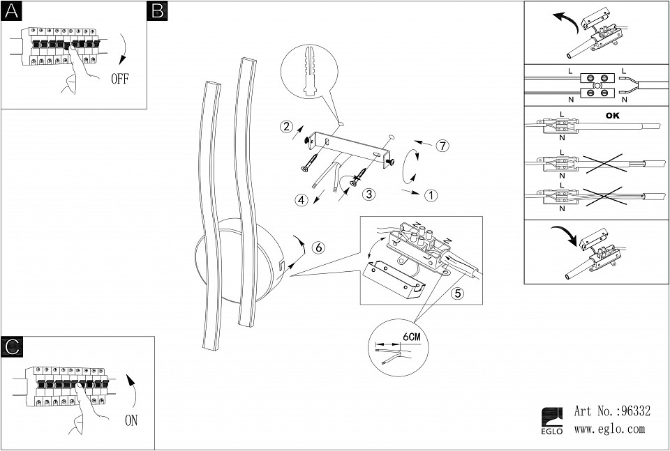 Бра eglo valmora 96332
