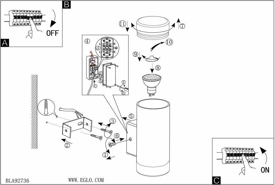 Светильник на штанге eglo riga-led 96505