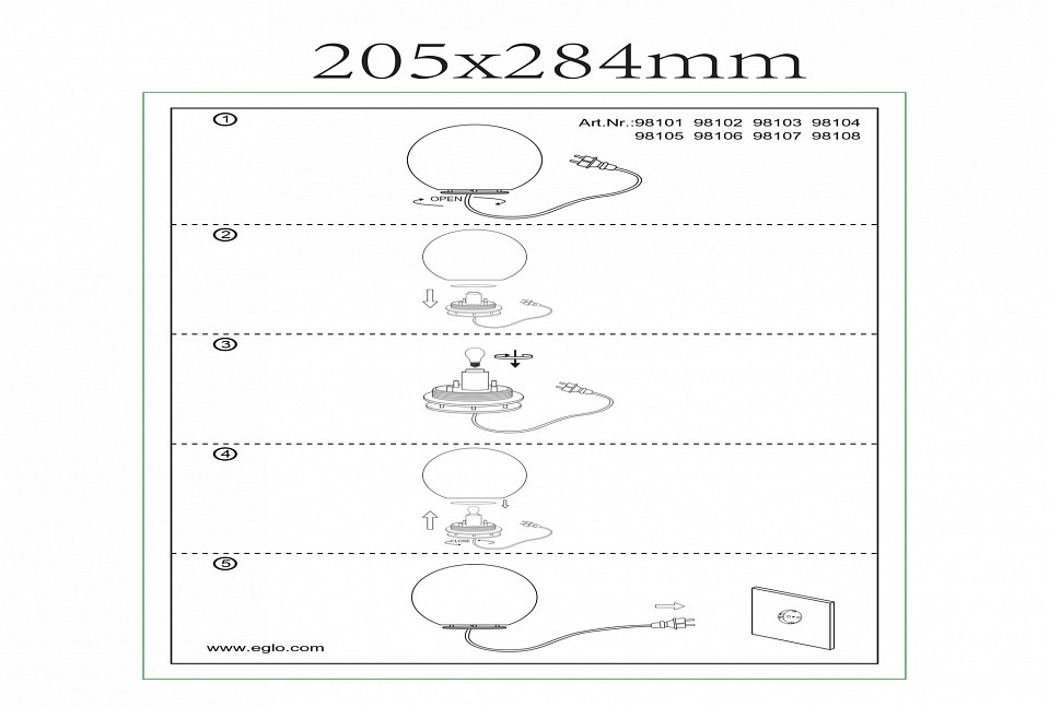 Шар световой eglo monterolo 98101