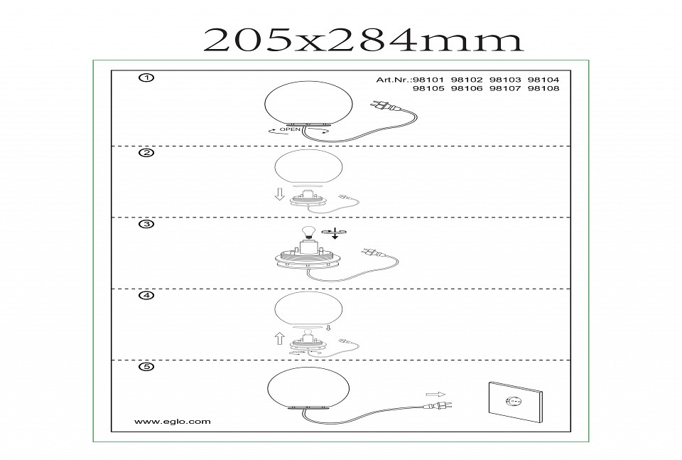 Шар световой eglo monterolo 98103